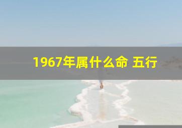 1967年属什么命 五行